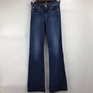 7 For All Mankind Dojo Medium Blue Flare Jeans
